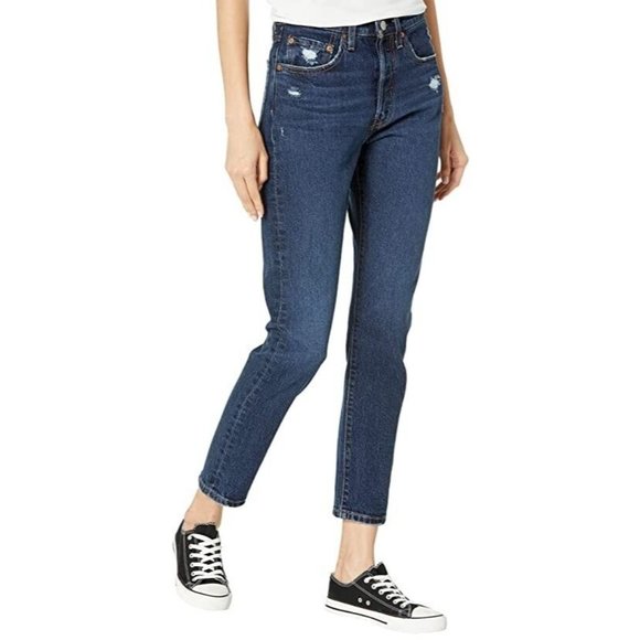 Levi's Denim Jeans Pant Women's Size 31X28 Blue Salsa Authentic 501 Skinny - NWT - Picture 1 of 12